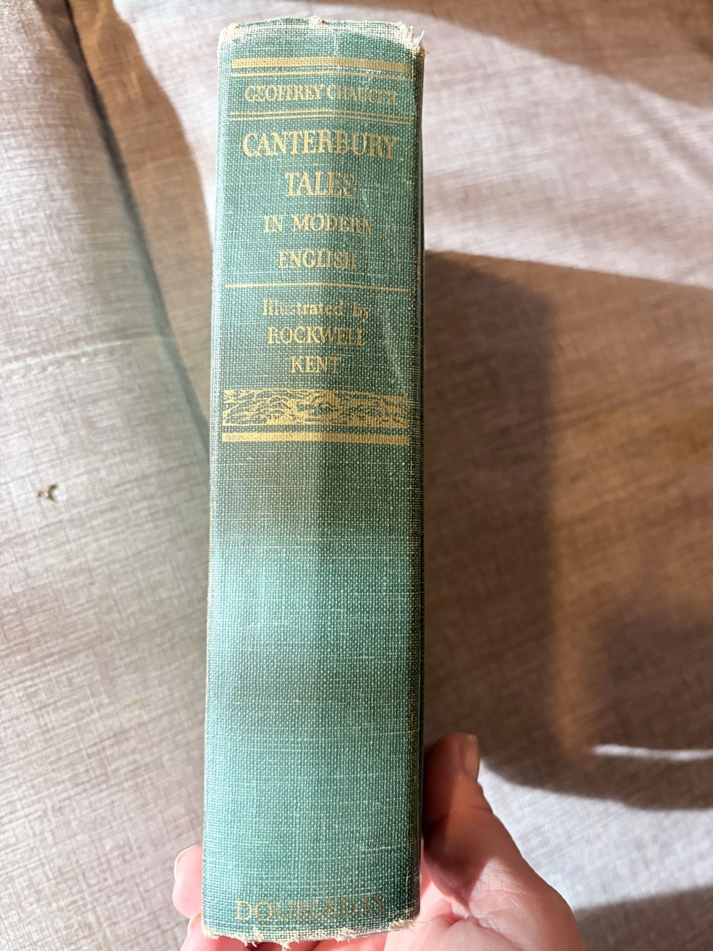 1934 Canterbury Tales in Modern English - Teal Cloth Hardcover